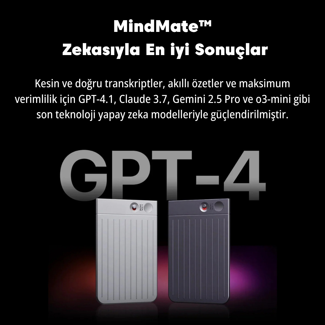 MindMateAi™ Yapay Zeka Not Alma Asistanınız
