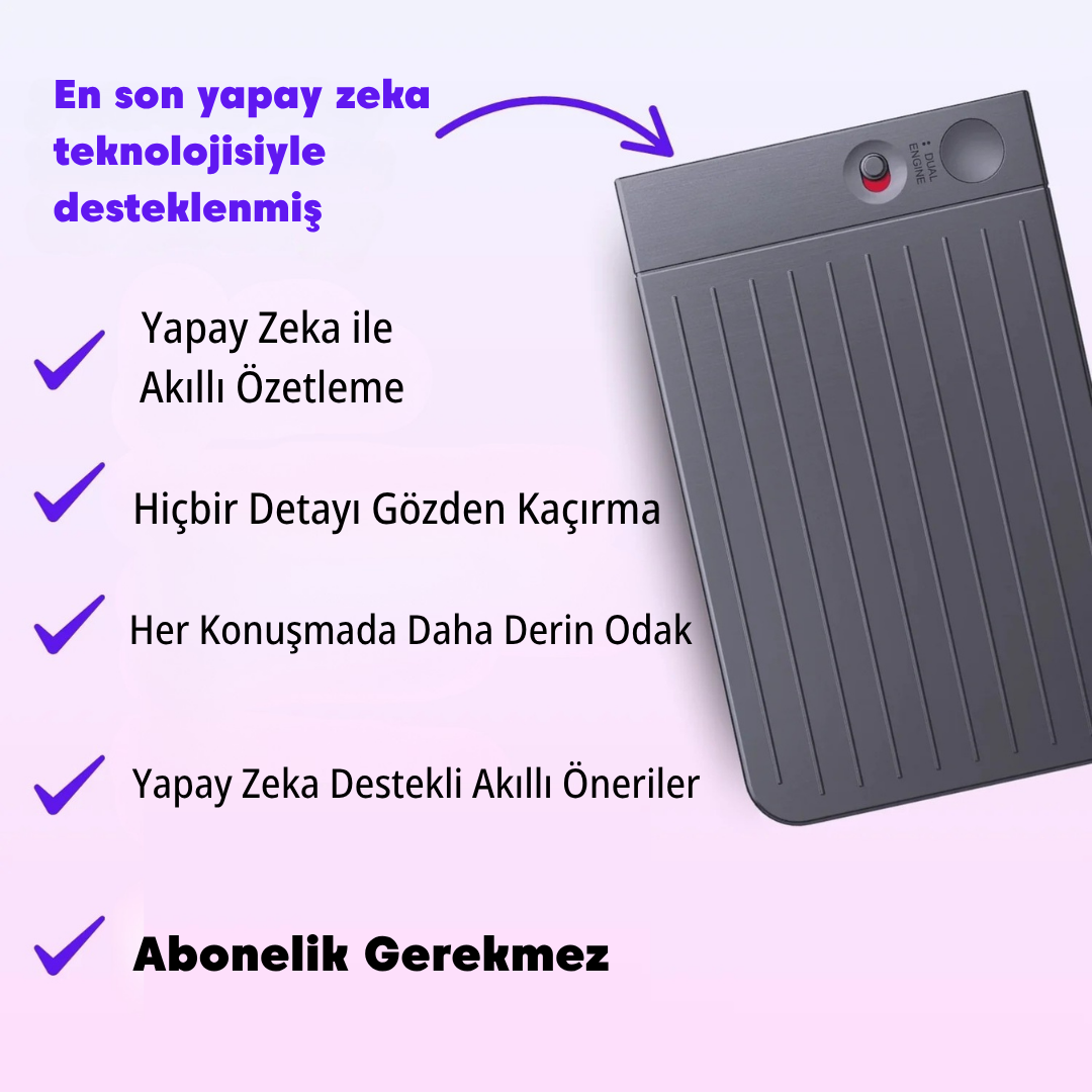 MindMateAi™ Yapay Zeka Not Alma Asistanınız